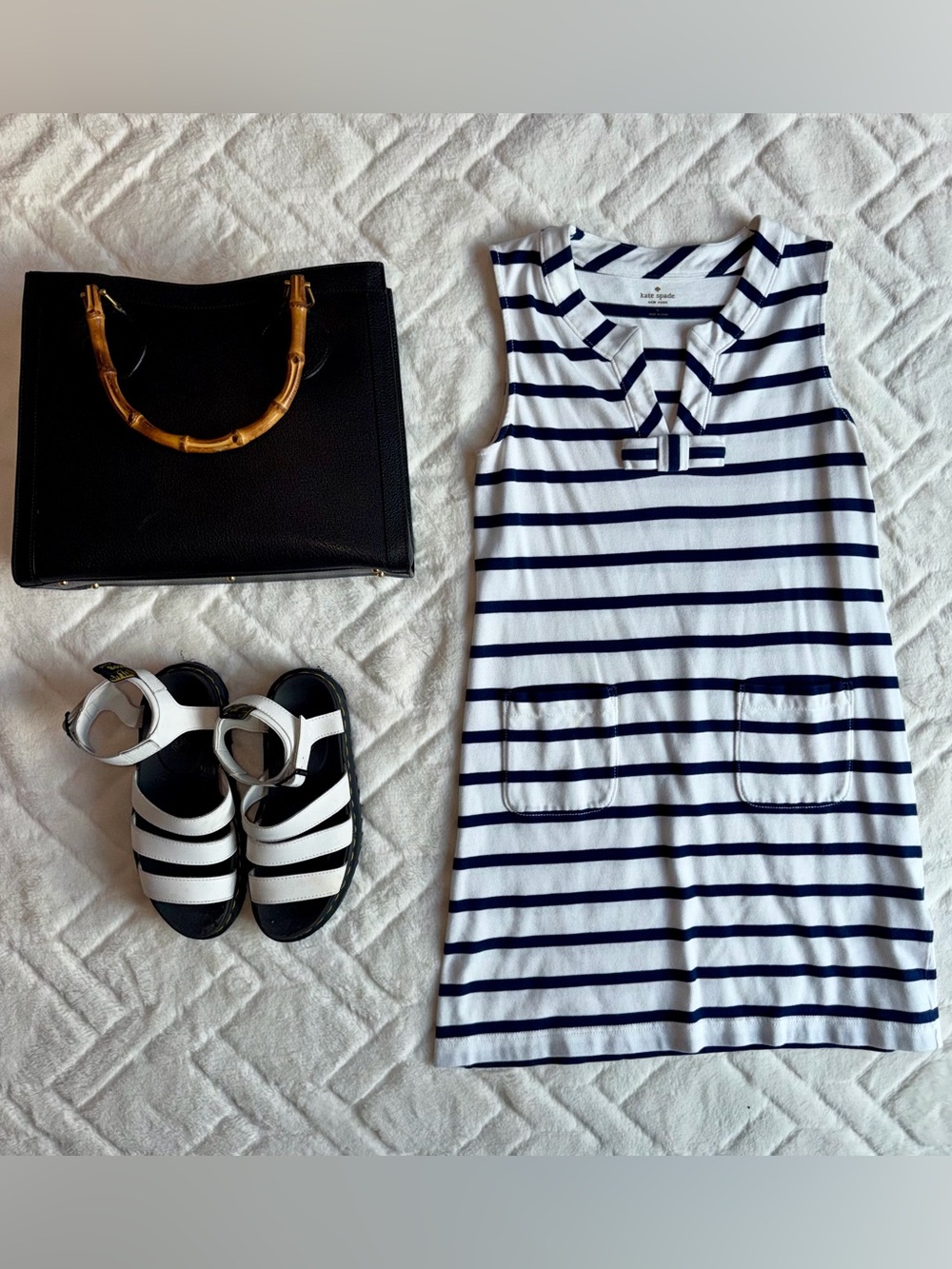 Kate Spade Nautical Stripe V-Neck Dress